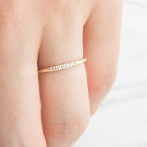 Diamond Ring, Half Eternity Ring, Wedding Band, Wedding Ring, Engagement Ring, Solid Gold Ring, 14K Gold Ring, Eternity ring, stacking ring, image 3