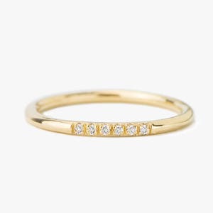 Diamond Ring, Half Eternity Ring, Wedding Band, Wedding Ring, Engagement Ring, Solid Gold Ring, 14K Gold Ring, Eternity ring, stacking ring, image 1