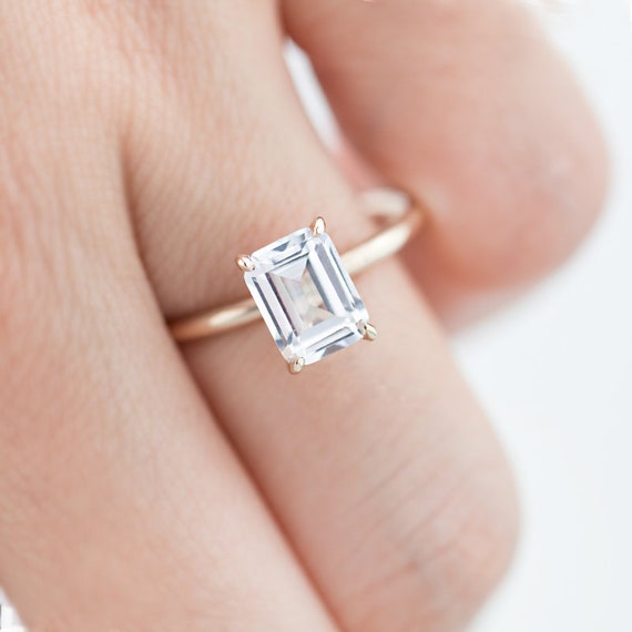 White cut emerald sapphire rings video White cut emerald sapphire rings video