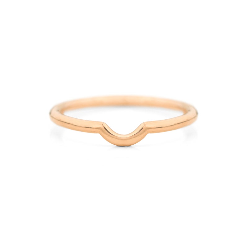 Smooth Guard Band 14K Wedding Band GUARD BAND Solid gold Etsy