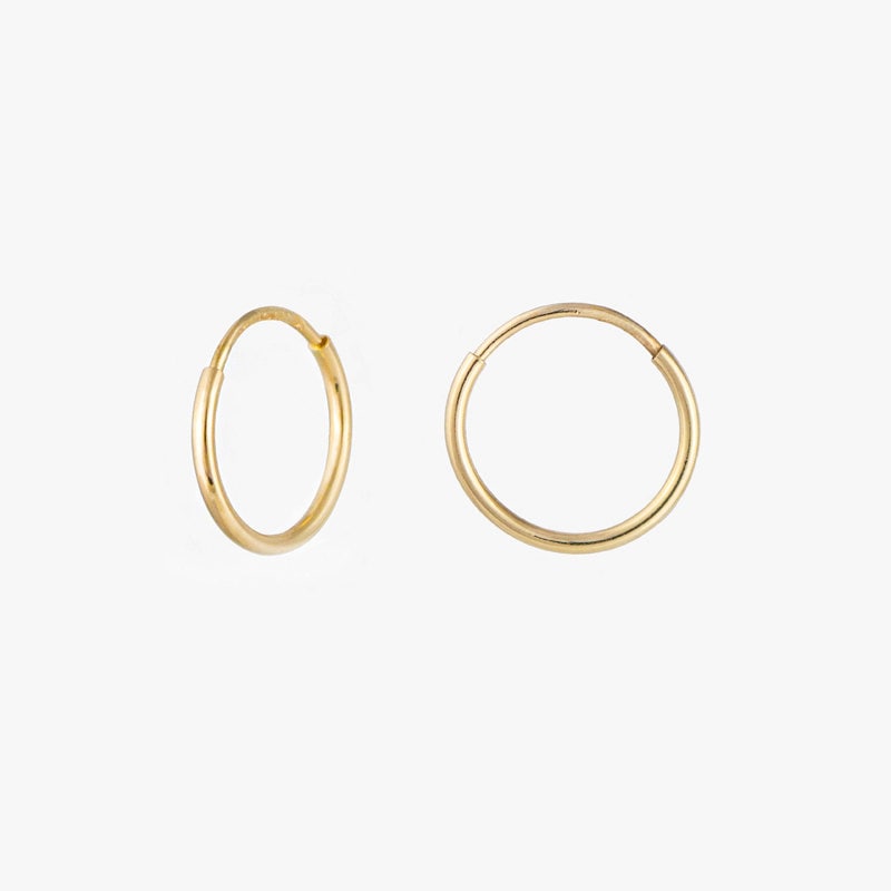 Small hoops Solid Gold Hoops 14K Hoops Earrings Mini Hoops Etsy