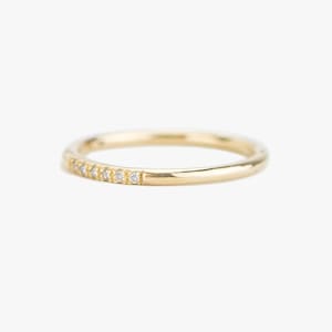Diamond Ring, Half Eternity Ring, Wedding Band, Wedding Ring, Engagement Ring, Solid Gold Ring, 14K Gold Ring, Eternity ring, stacking ring, image 2