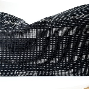 Black Striped Pillow Cover