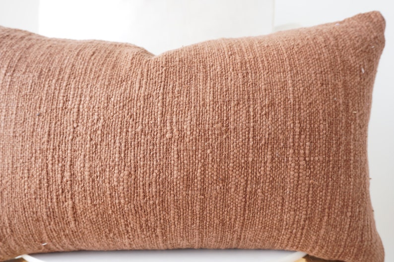 brown Tribal Hemp Hand Woven Natural Dye Color Pillow Cover