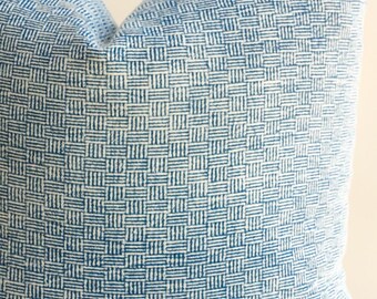 Indigo Hmong Pillow Cover: Vintage Batik, Bohemian Decor