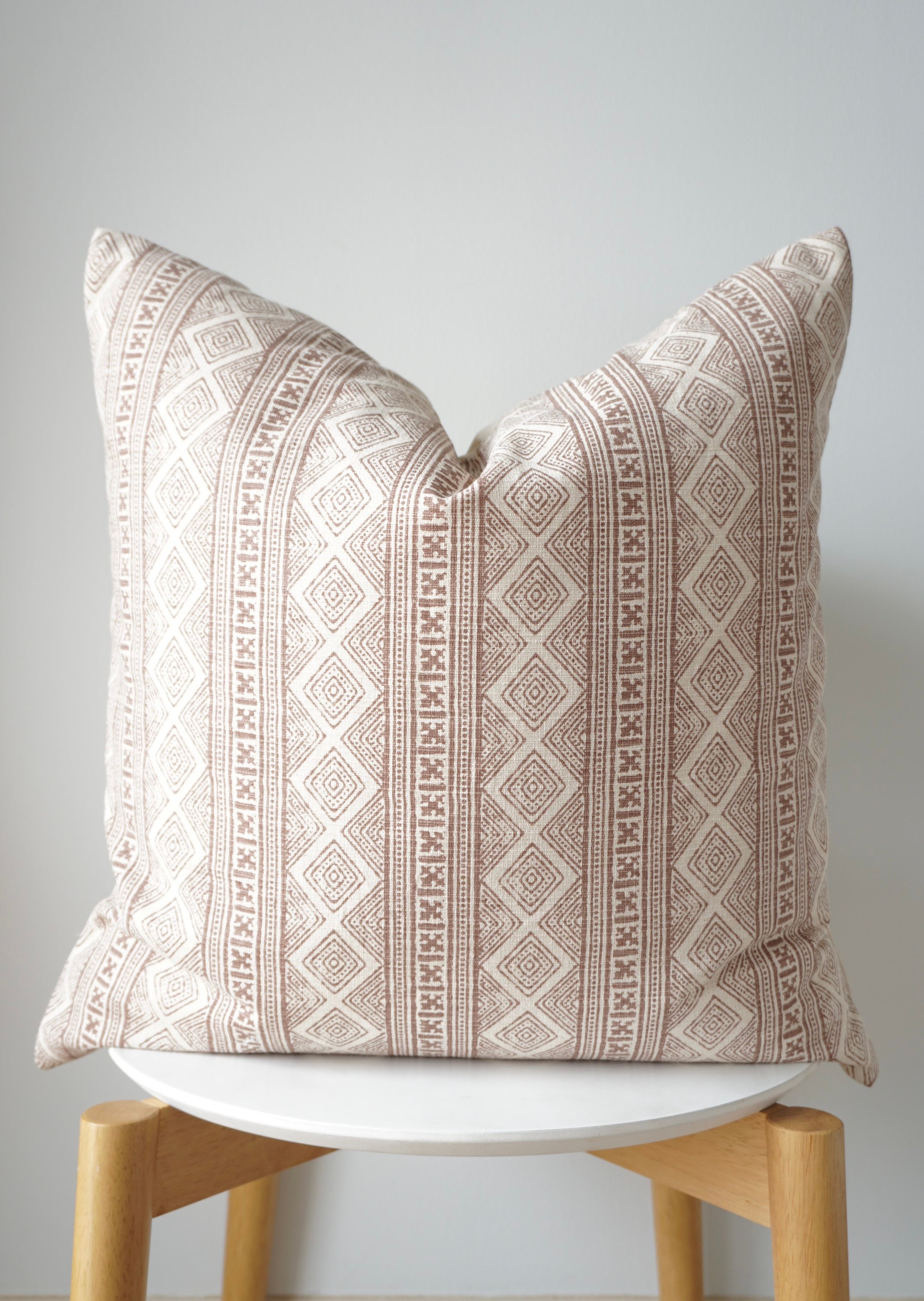Brown Tribal Hemp Hand Woven Natural Dye Color Hmong Lumbar Pillow Cover