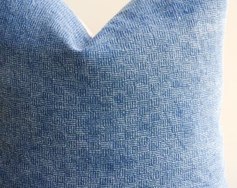 Indigo Hmong Pillow Cover: Vintage Batik, Bohemian Decor