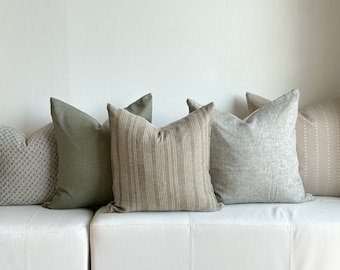 combo pillow set of 5 beige Pillow Cover