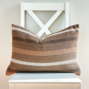 brown Tribal Hemp Hand Woven Natural Dye Color Pillow Cover