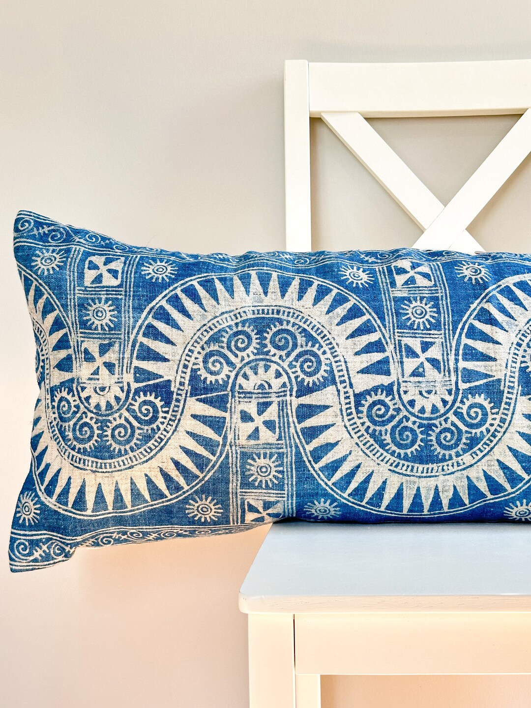 Indigo Dot Block Print Mudcloth Hmong Pillow Case Etsy