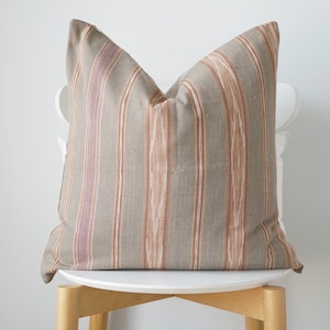 Gray Neutral Tribal Hemp Hand Woven Natural Dye Color Lumbar Pillow Cover