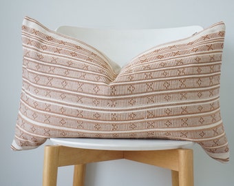 brown Tribal Hemp Hand Woven Natural Dye Color Pillow Cover