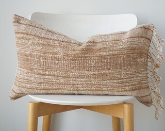 brown Tribal Hemp Hand Woven Natural Dye Color Pillow Cover