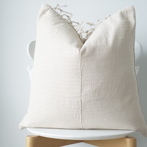 Neutral Tribal Hemp Hand Woven Natural Dye Color Hmong Lumbar Pillow Cover