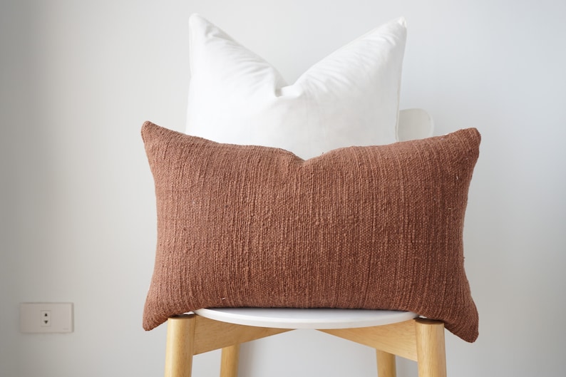 brown Tribal Hemp Hand Woven Natural Dye Color Pillow Cover
