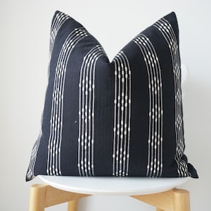 Black Striped Pillow Cover
