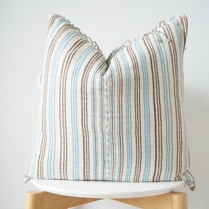 White Indigo Tribal Hemp Hand Woven Natural Dye Color Hmong Lumbar Pillow Cover
