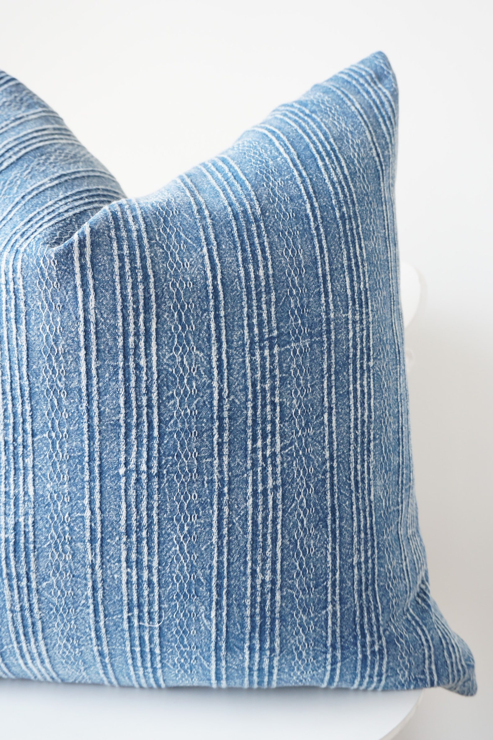 Indigo Striped Pillow Cover Etsy