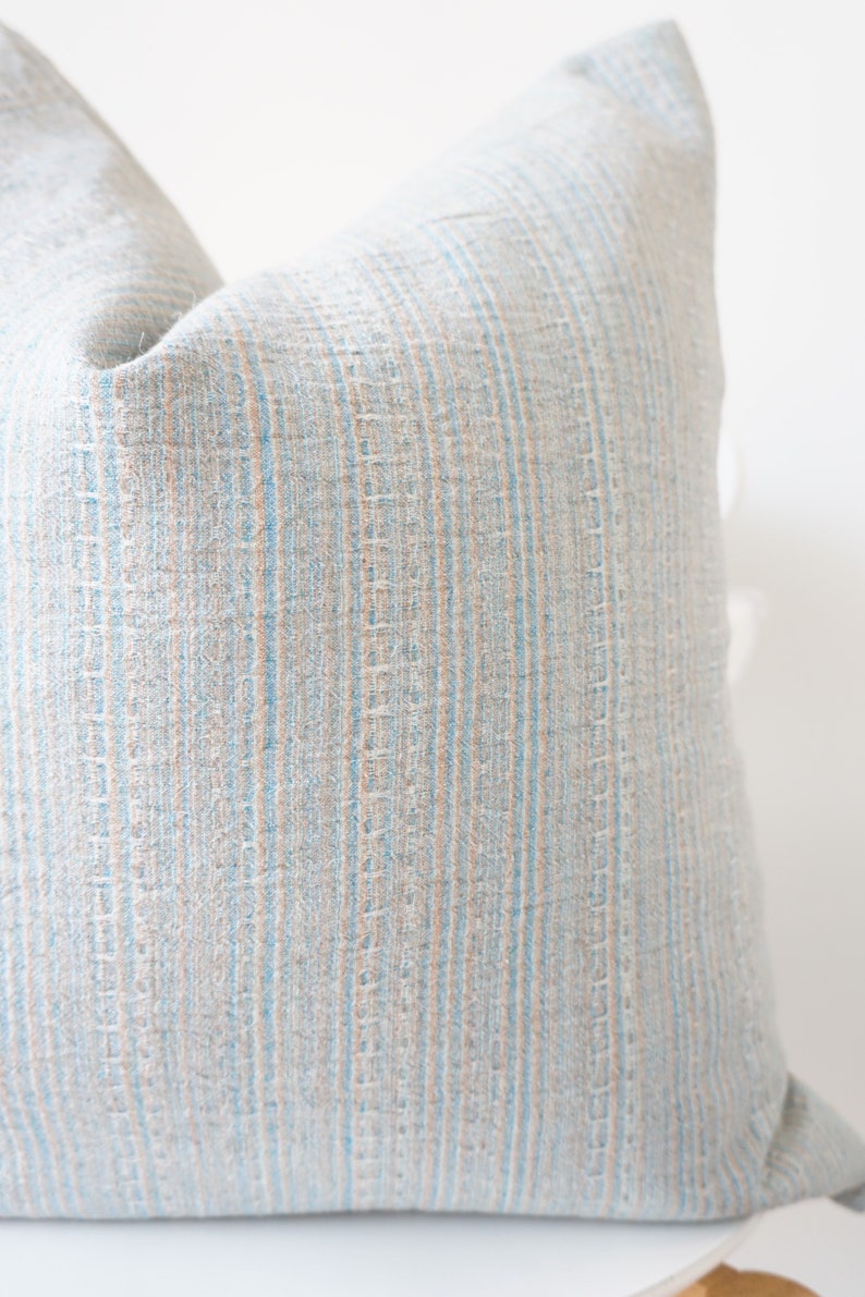 Indigo Striped Pillow Cover Etsy