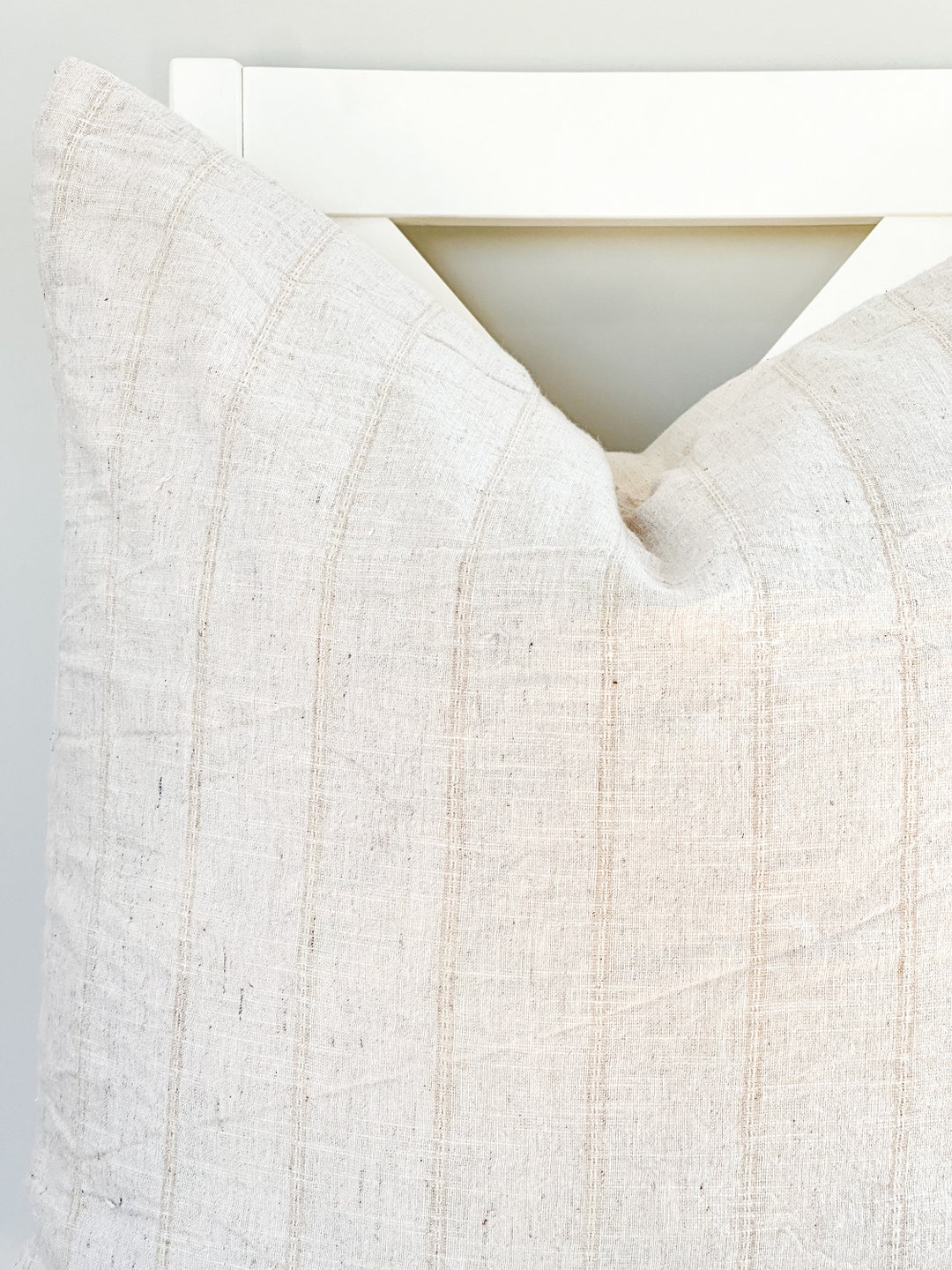 Beige Striped Pillow, Neutral Pillow, Farmhouse Pillow, Modern Bohemian