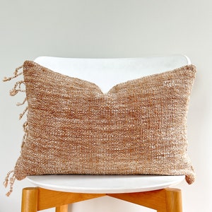 brown Tribal Hemp Hand Woven Natural Dye Color Pillow Cover
