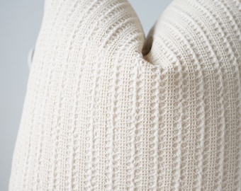 Neutral Striped Pillow Cover