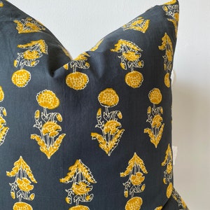 Indian Block Print Pillow Cover , cotton voile , hand mede