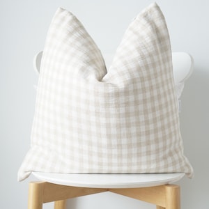 Neutral Striped Pillow Cover