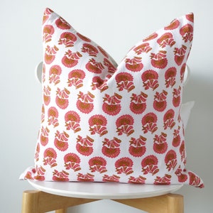 Indian Block Print Pillow Cover , cotton voile , hand mede