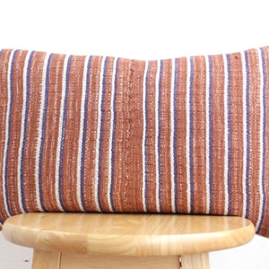 Vintage Hmong Batik Pillow Cover: Embroidered Ethnic Textile, 12&quot; x 20&quot;