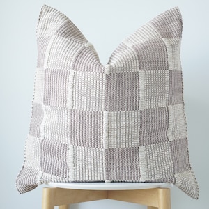 Hand Woven Hmong Hemp Pillow Cover: Brown Tribal Lumbar, 20&quot; x 20&quot;