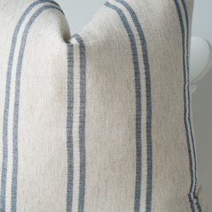 Indigo Striped Pillow Cover