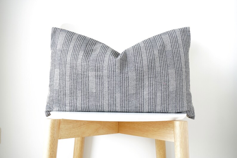 Gray Striped Pillow Cover Etsy