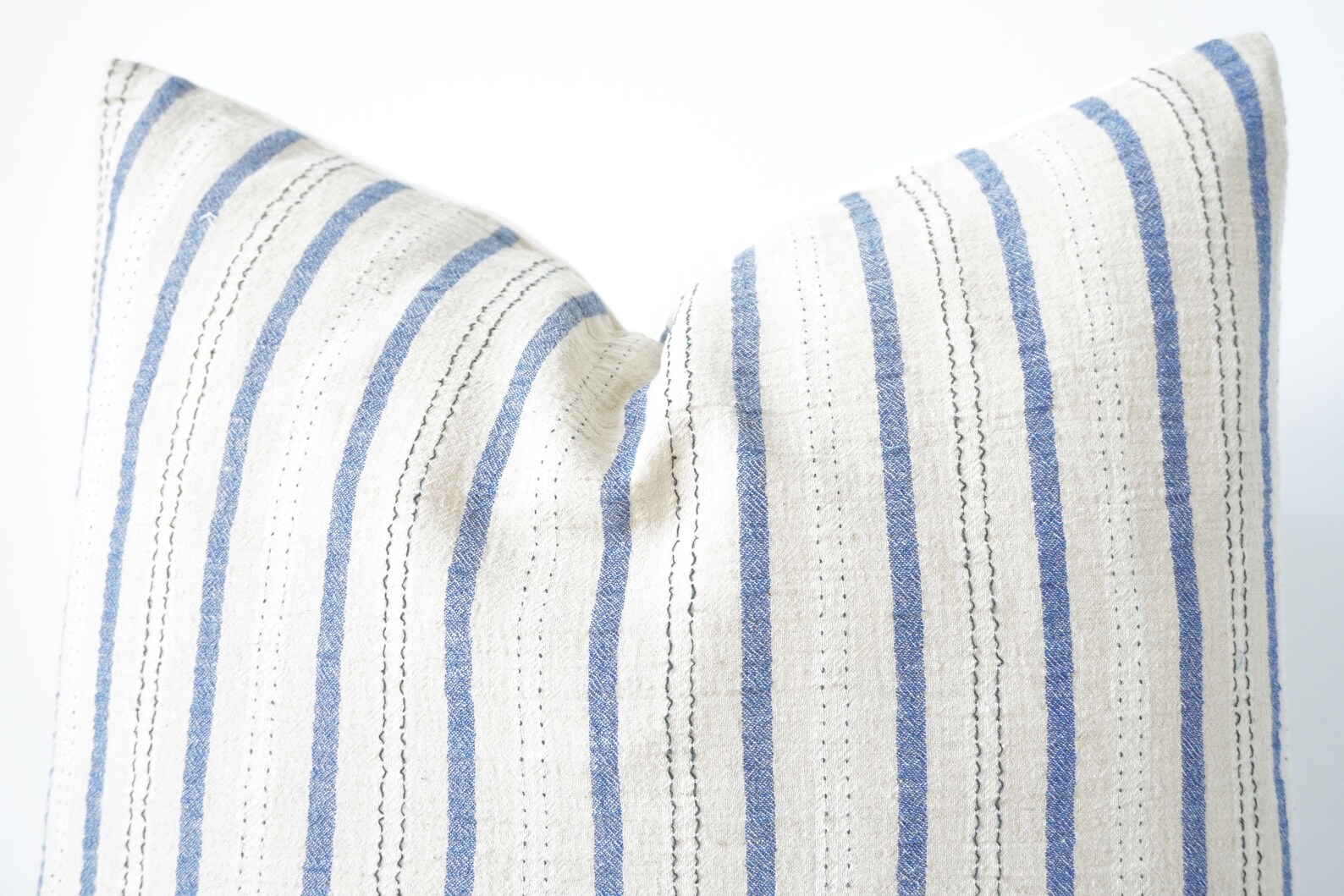 Indigo Striped Pillow Cover Etsy