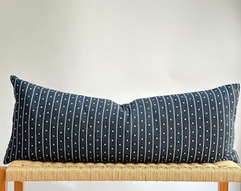 Indigo Dot Block Print Mudcloth Hmong Pillow Case