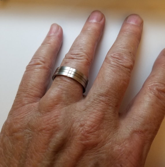 Christian Bauer Platinum & 18 karat gold Man's Weddin… Gem