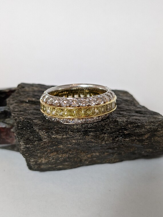 Michael Beaudry Wedding Ring eternity Ring Fancy Yellow White