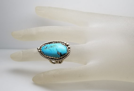 Handmade Native American  Turquoise Ring - image 6