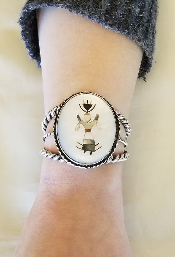 Native American Zuni Apache Crown Dancer Bracelet 