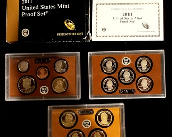 United States Mint Proof Coins Sets 2008/2011/1971 Eisenhower Dollar