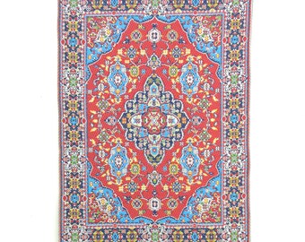 Handmade Turkish Carpet Wall Hanging - Evil Eye - Nazar Alloy