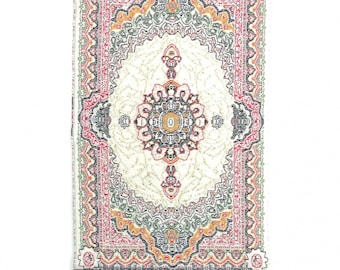 Handmade Turkish Carpet Wall Hanging - Evil Eye - Nazar Alloy