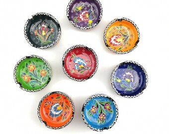 Greek Ceramic Handmade Painted Ashtray