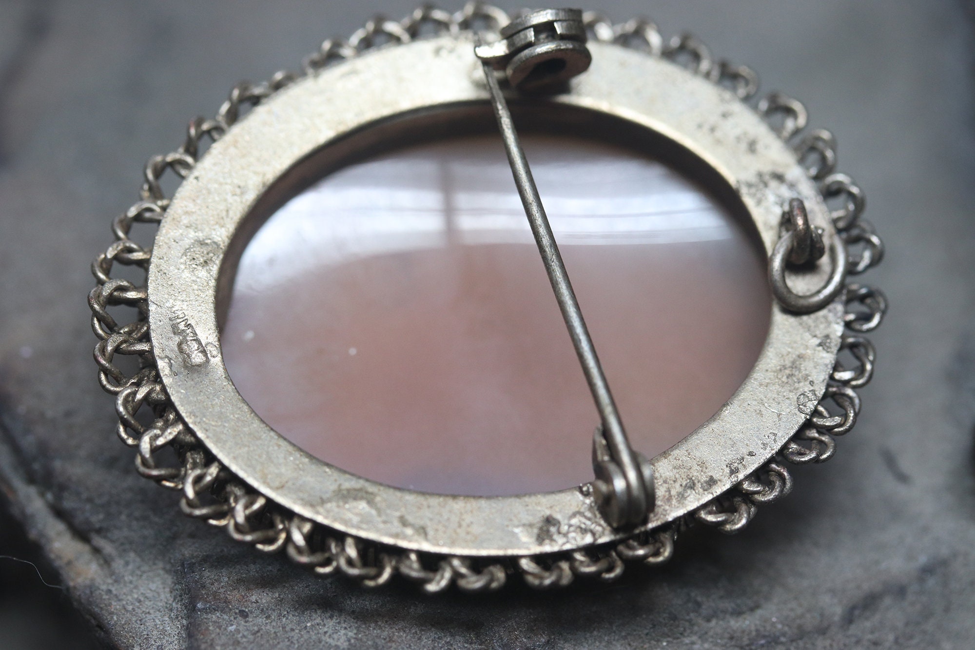 Old Vintage Carved Shell Silver Cameo Brooch Pin Pendant Necklace - Etsy