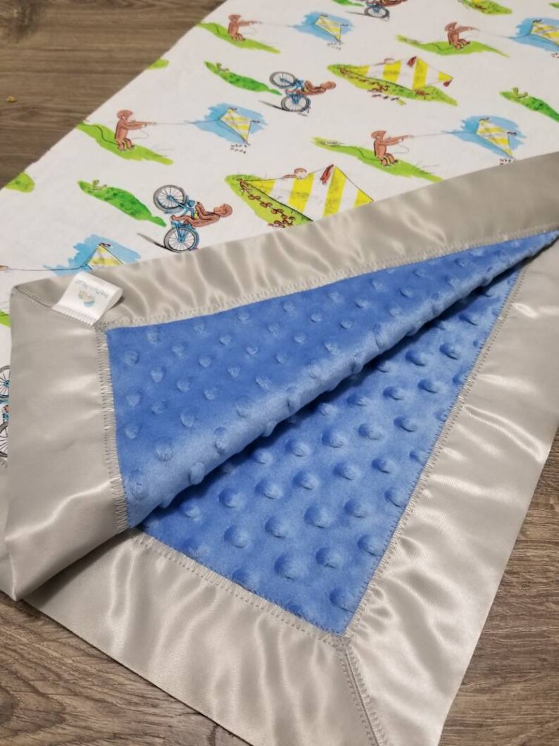 Curious George Baby Blanket Curious George Minky Blanket Etsy