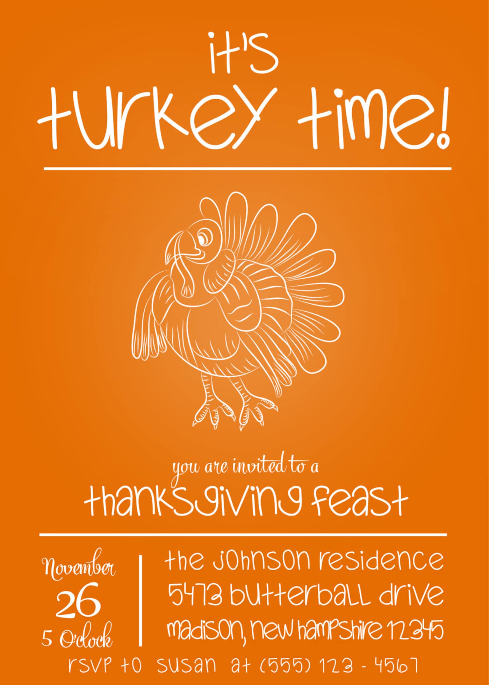 EDITABLE THANKSGIVING DINNER Invitation Instant Download Etsy