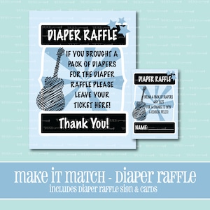 Make It Match,Baby Boys Rock,BABY Shower DIAPER RAFFLE Sign & Tickets,Baby Shower Games,Baby,Shower Games,Baby Shower,Instant Download