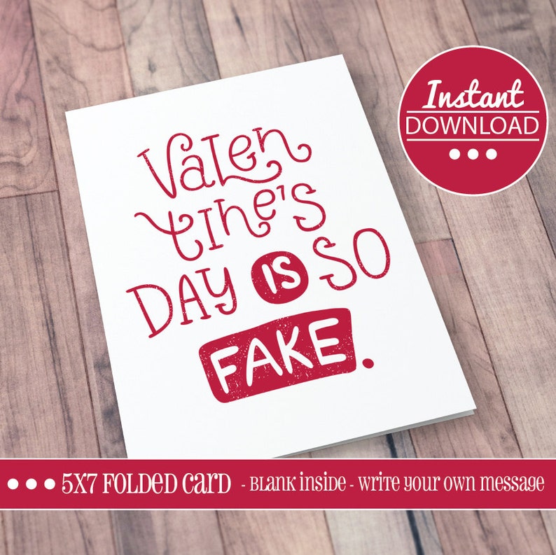 Anti Valentine s Day PRINTABLE VALENTINE CARDS Valentine Printable Love Valentine s Day