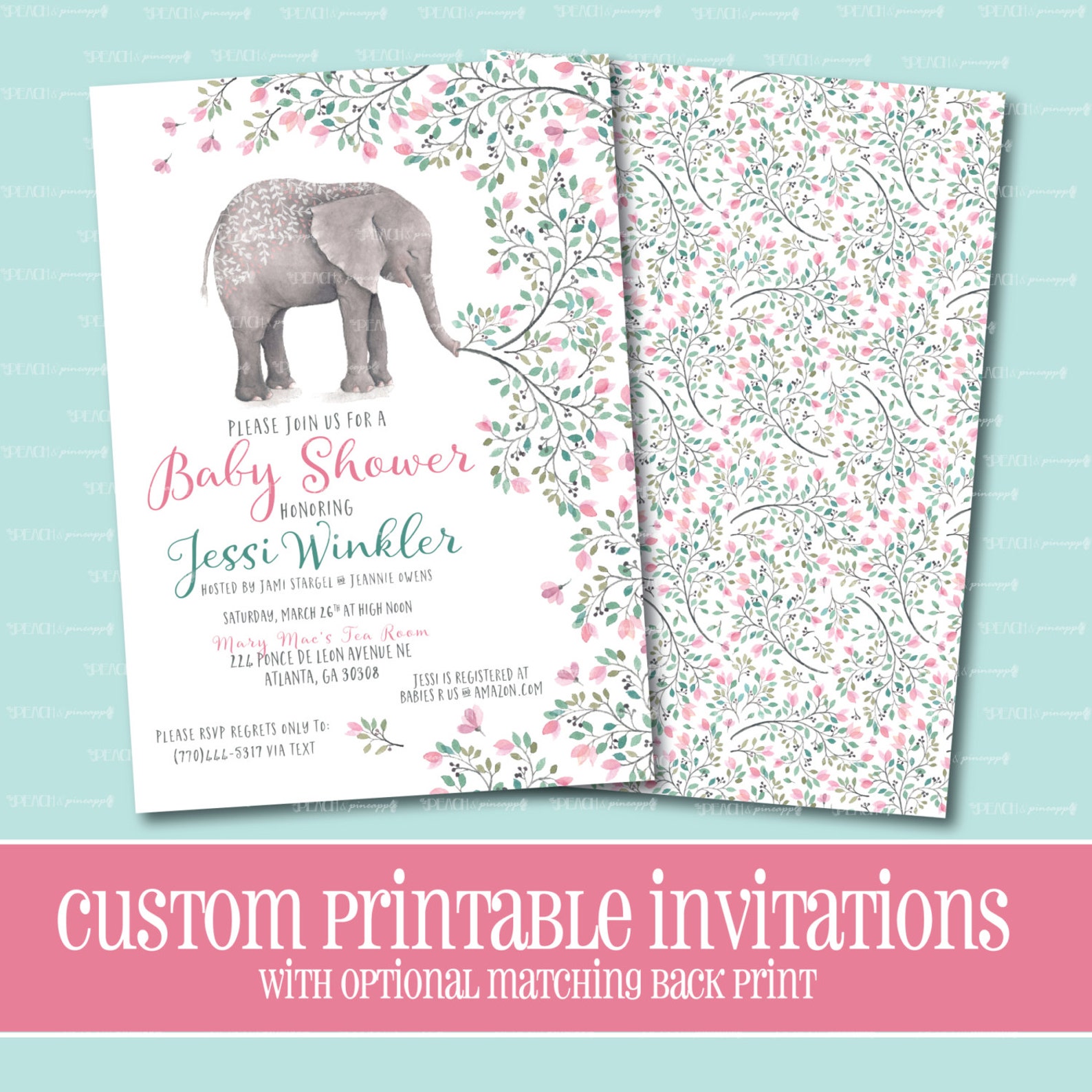 Custom BABY SHOWER Invitation PRINTABLE Baby Shower | Etsy