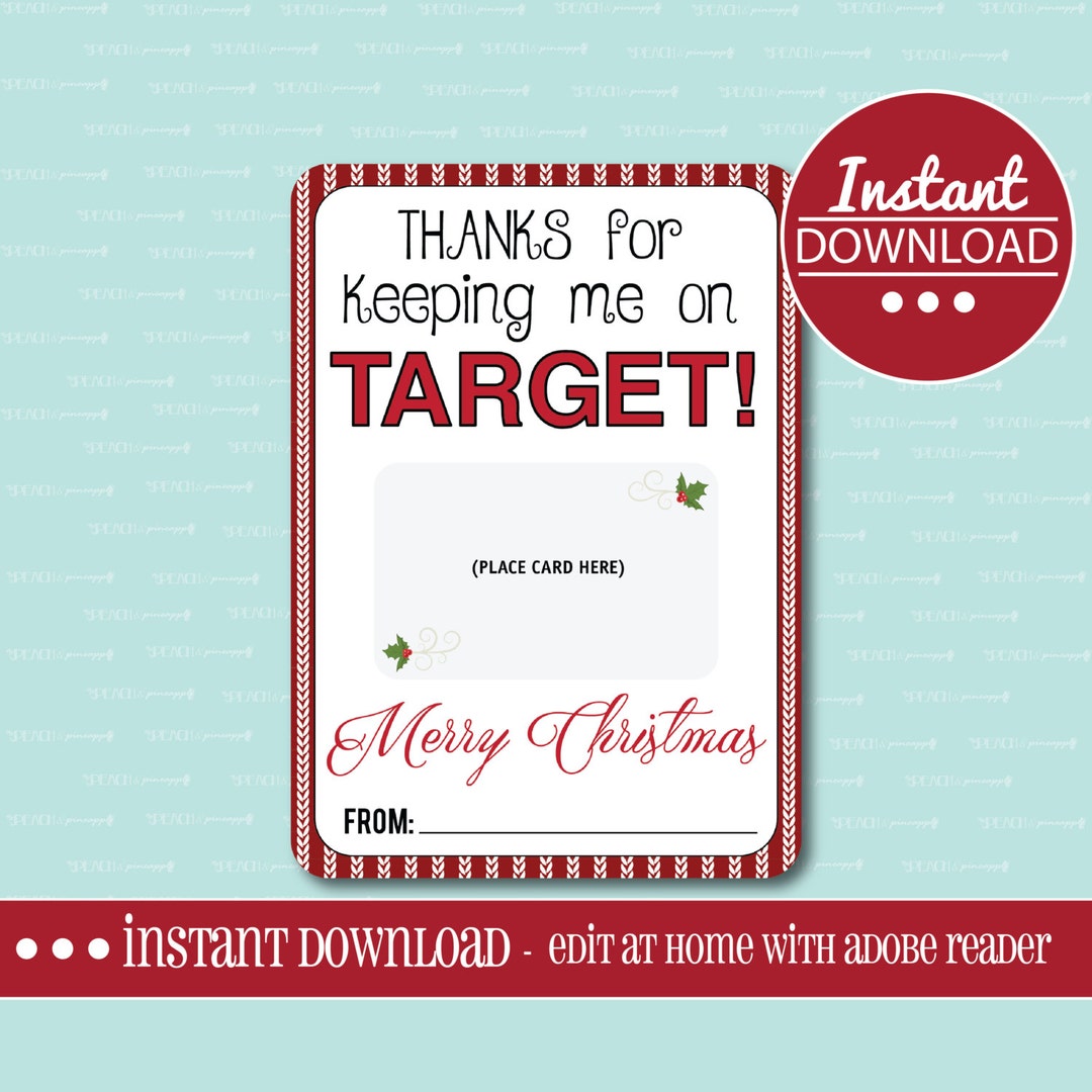 Target GIFT CARD HOLDER, Printable, Gift Card Holder, Teacher ...